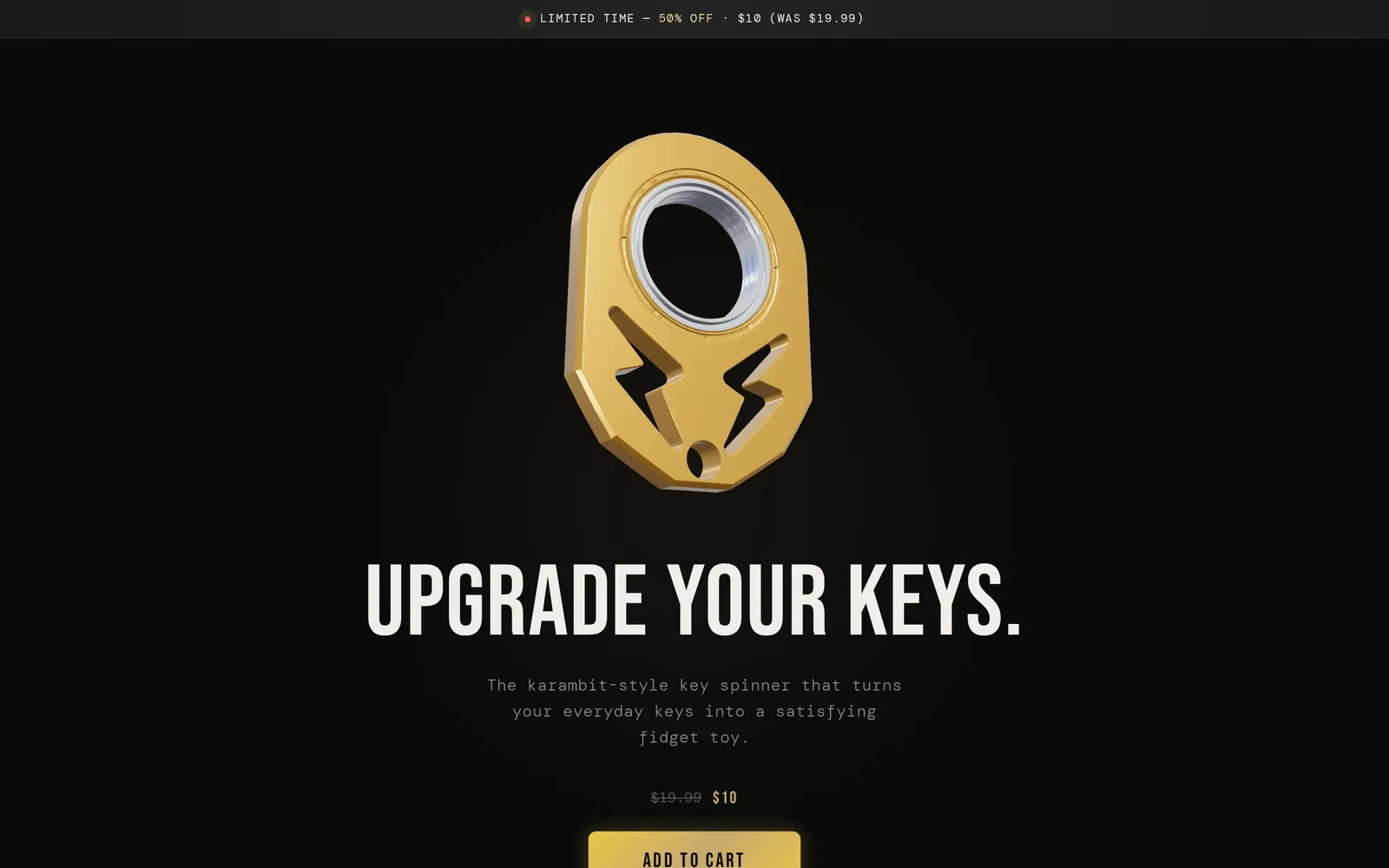 KeyKarams homepage on desktop